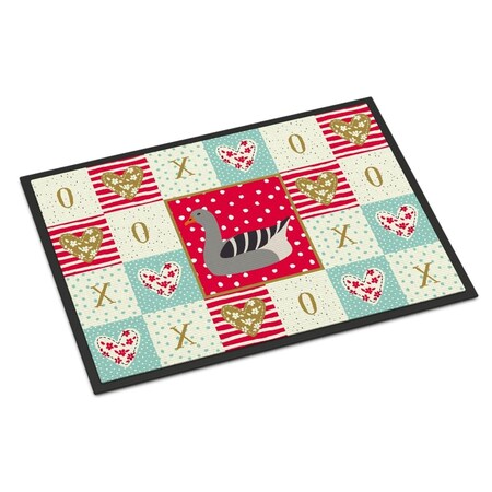 Carolines Treasures 24 x 36 in. Pilgrim Goose Love Indoor or Outdoor Mat CK5320JMAT